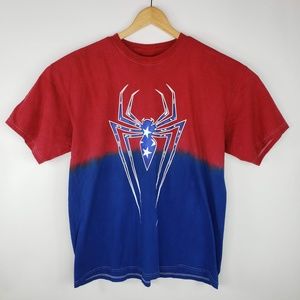 Marvel Mens Size XL Two Tone Shirt Spiderman
